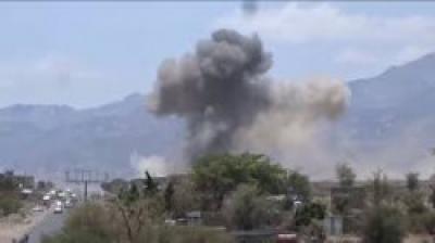 طيران العدوان يقصف محافظة الجوف بـ(9) غارات	 