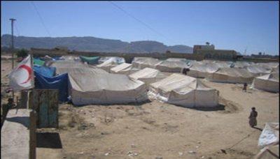 الميثاق نت - أحد مخيمات إيواء النازحين بصعدة